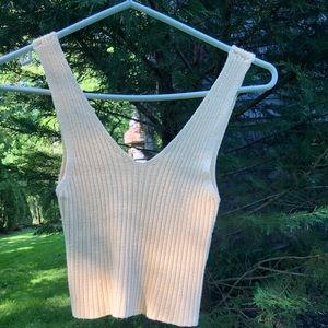 Brandy Melville Yellow crop top tank